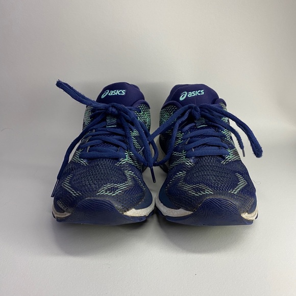 Asics Gel-Nimbus 20 Running Shoes US Women’s 7.5 Blue/Green T850N - Picture 3 of 11